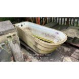 *RUFFORD AND CO. MANUFACTURERS STOURBRIDGE STONE BATH TUB, 57CM (H) X 184CM (L) X 76CM (W)