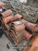 *APPROX X40 HALF ROUND RED ROOF TILES, 35CM (L)