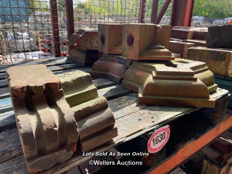 *PALLET OF ASSORTED BRICK COPING, VARIOUS STYLES