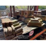 *PALLET OF ASSORTED BRICK COPING, VARIOUS STYLES