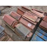 *APPROX X30 ASSORTED ROLL TOP AND OTHER ANGLED ROOF TILES, LARGEST 48CM (L)