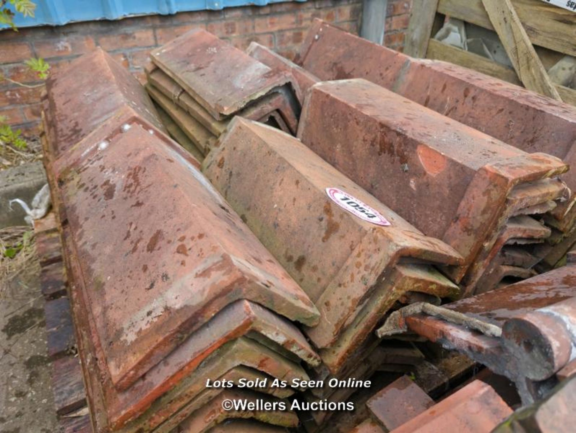*APPROX X70 RED ANGLED RIDGE ROOF TILES, LARGEST 48CM (L) - Image 2 of 2