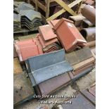 *APPROX X50 ASSORTED ANGLED RIDGE ROOF TILES, LARGEST 49CM (L)