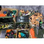 A very large quantity of mainly modern Action Man and G.I Joe figures, clothing and accessories /