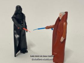 Star Wars vintage Kenner Darth Vader and Ben (obi Wan ) Kenobi (white hair) 3 3/4" figures, Hong