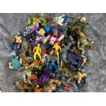 Teenage Mutant Hero Turtles - Assorted loose mainly 1980's & 1990's figures by Plamates Toys