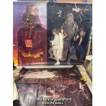 Three vintage Star Wars Swedish Sandecor posters; two Star Wars featuring Luke, Leia, Han &