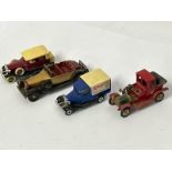 Four unboxed Matchbox Days of Yesteryear cars / AN32