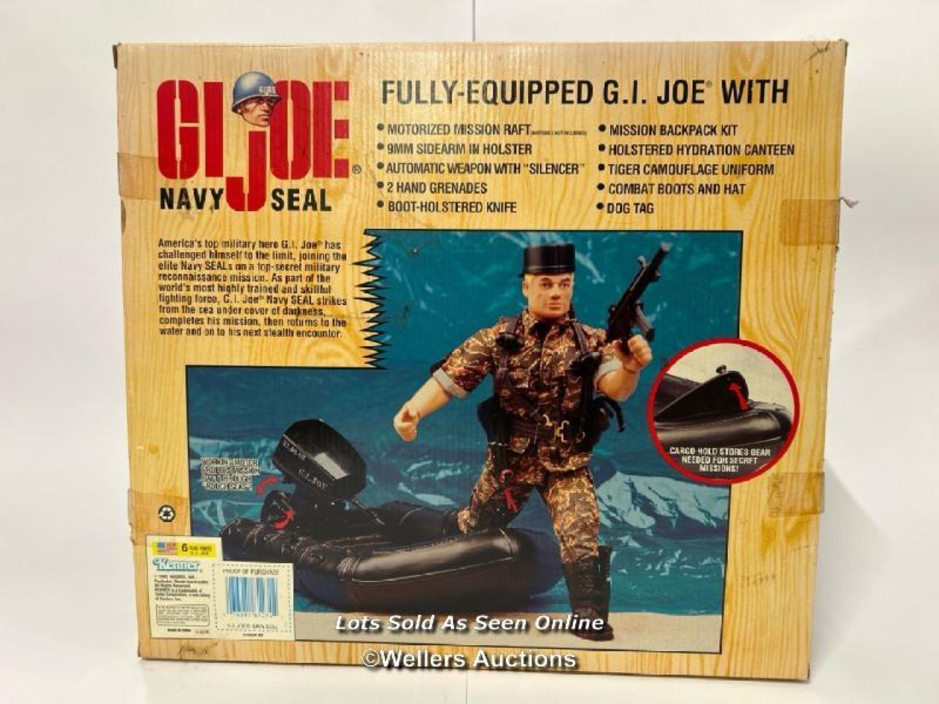 Kenner GI Joe 12" Navy Seal with Mission Raft, F.A.O. Schwartz special edition, 1995. unopened but - Image 2 of 4