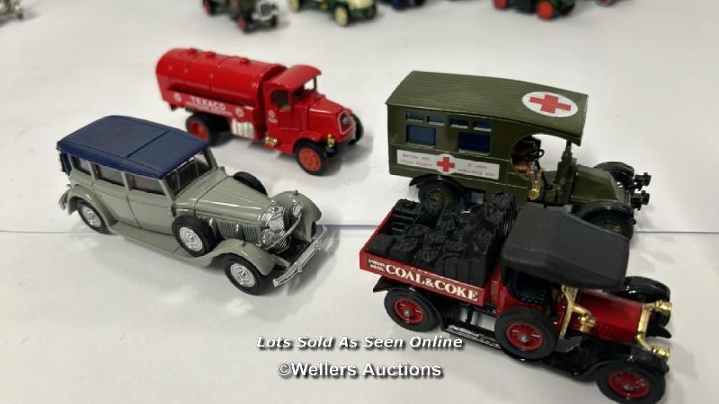 Assorted Matchbox models of Yesteryear vehicles including trucks, cars, bus, all unboxed in good - Image 3 of 9