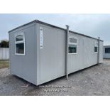 30' x 10' PORTABLE PLASTISOL OFFICE BUILDING, TWO ROOMS, UNIT INCLUDES KITCHENETTE WITH WASH