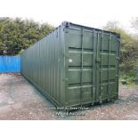 40' X 8' STEEL SHIPPING CONTAINER, 2.65M HIGH