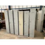 X13 METAL STORAGE LOCKERS, VARIOUS SIZES, TALLEST 182CM