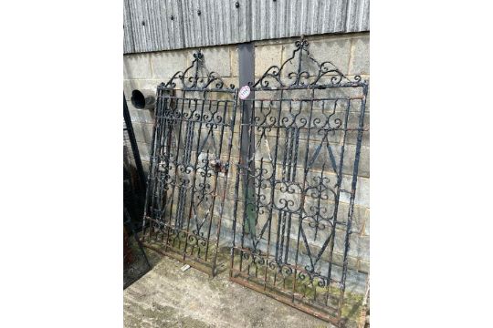 TWO MATCHING GATE SECTIONS, ONE WITH KEY LOCK AND OTHER WITH DROP LOCK, 185CM (H) X 87CM (W) / ALL - Image 1 of 5