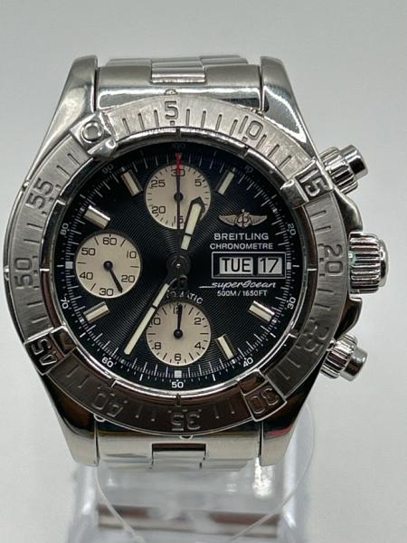 Breitling Super ocean A13340 Gentlemen's Automatic Watch With Black Circular Dial, Bracelet Strap,