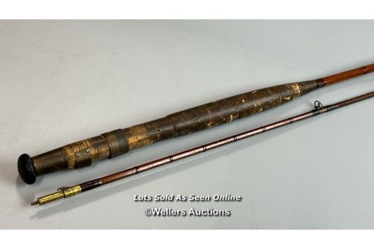 Hardy G11650 "The Composite" 9’ 2 piece greenheart butt split cane top fly rod, six guide rings, - Image 3 of 8