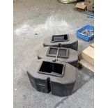 3 BLACK CONTAINERS