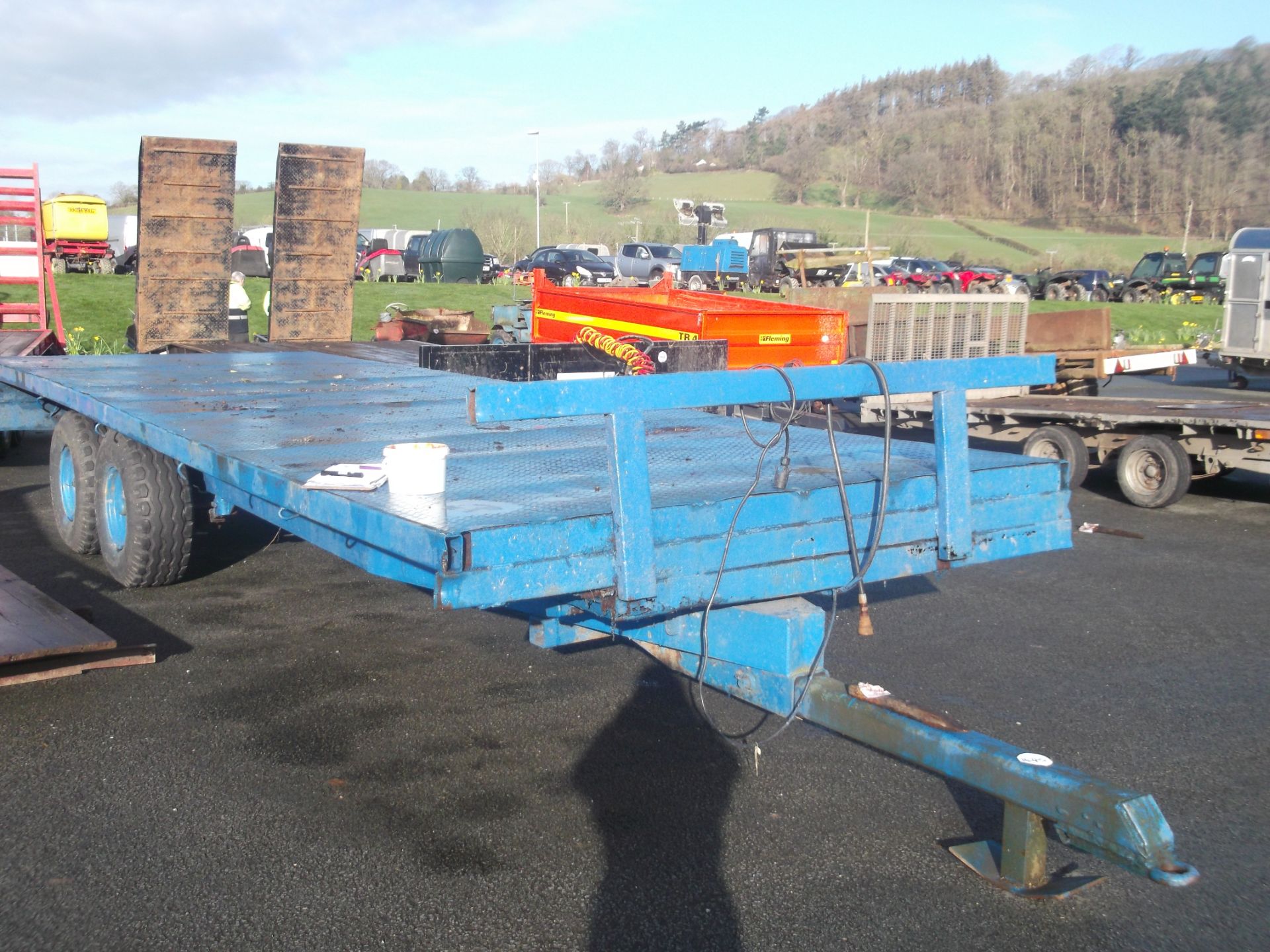 TWIN AXLE HAY TRAILER