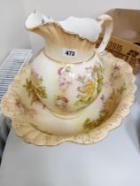 LARGE VICTORIAN JUG & BOWL