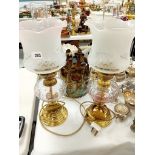 2 ELECTRIC VICTORIAN STYLE OIL LAMPS