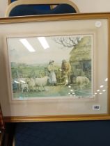 SIGNED PRINT OF RURAL SCENE