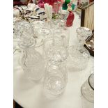 PAIR OF CUT GLASS CANDLE ARBOUR