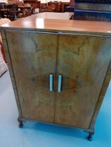 1920'S MAHOGANY ART DECO CUPBOARD