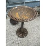 CAST IRON PEDESTAL BIRD BATH