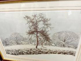 SIGNED PRINT OF WINTER SCENE