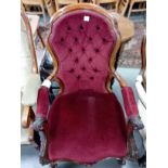 EARLY VICTORIAN MAHOGANY ARM CHAIR