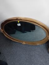 OVAL GILT BEVELLED GLASS MIRROR