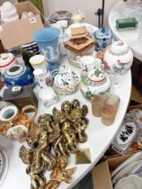 COLLECTION OF CHINA & METAL WARE