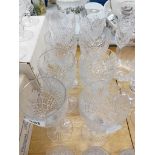 8 CUT GLASS WINE GLASSES