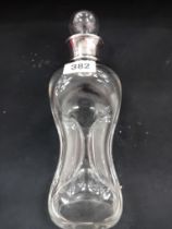 SILVER COLLARED LIQUEUR BOTTLE