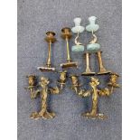 PAIR OF 19TH CENTURY ORMOLU CANDLESTICKS