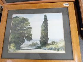 SIGNED WATERCOLOUR OF POPULAR