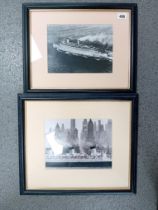 2 FRAMED PHOTOGRAPHS OF AQUITANIA