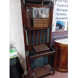 1930S OAK HALL STAND 78" HIGH