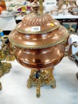 LARGE COPPER & BRASS SAMOVAR