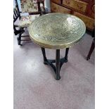 VICTORIAN BRASS TOP TABLE