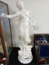 FRENCH METAL FIGURE OF DANCING LADY