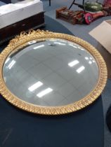 GILT AND BEVELED GLASS WALL MIRROR