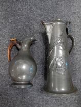 ART NOVEAU PEWTER EWER