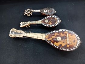 PAIR OF FAUX TORTOISE SHELL MANDOLINS