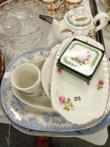 PORTMEIRION TEAPOT, 2 MEAT PLATES