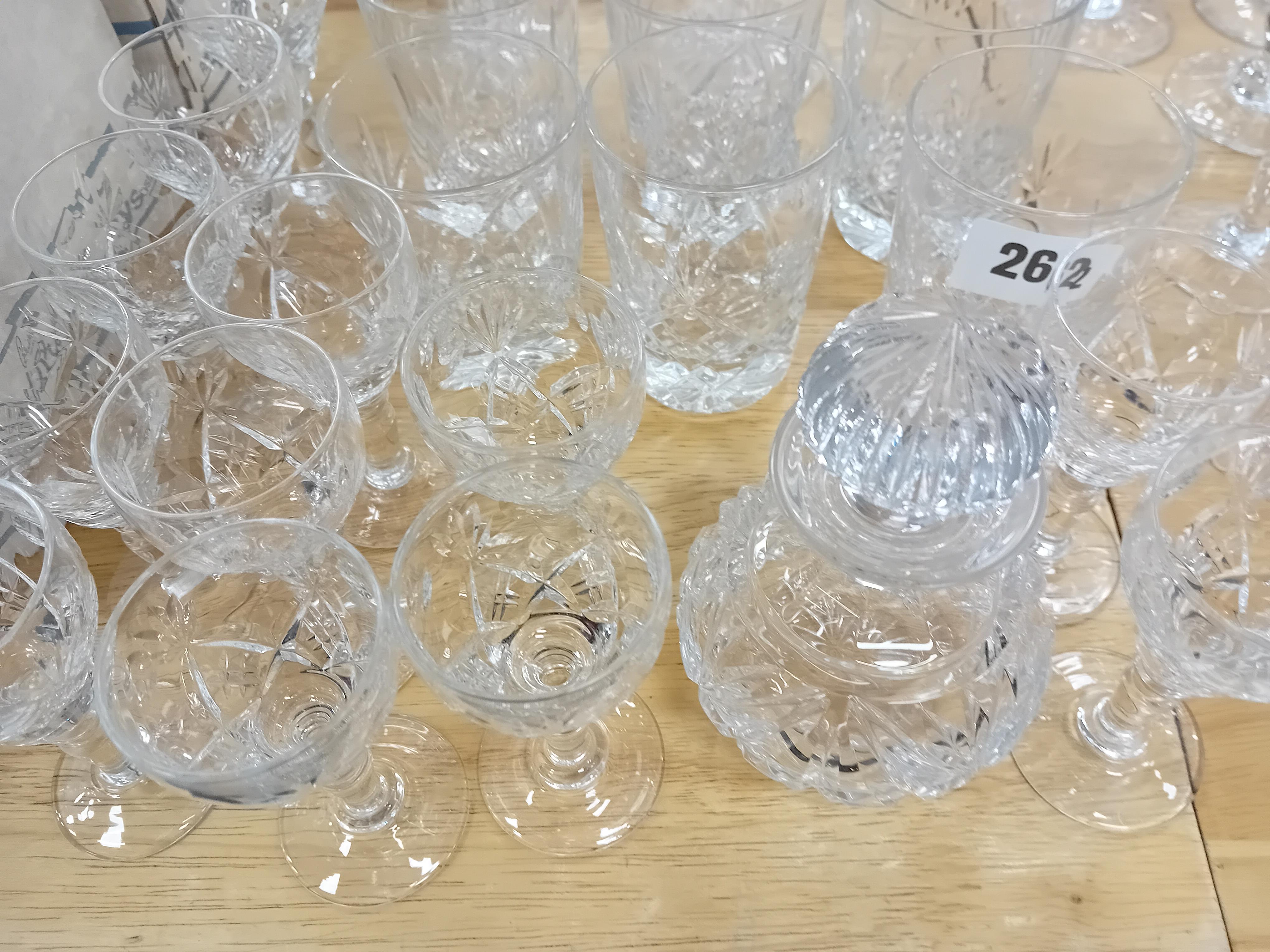 6 ROYAL BRIERLEY CUT GLASS TUMBLERS