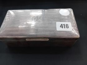 SILVER CIGARETTE BOX