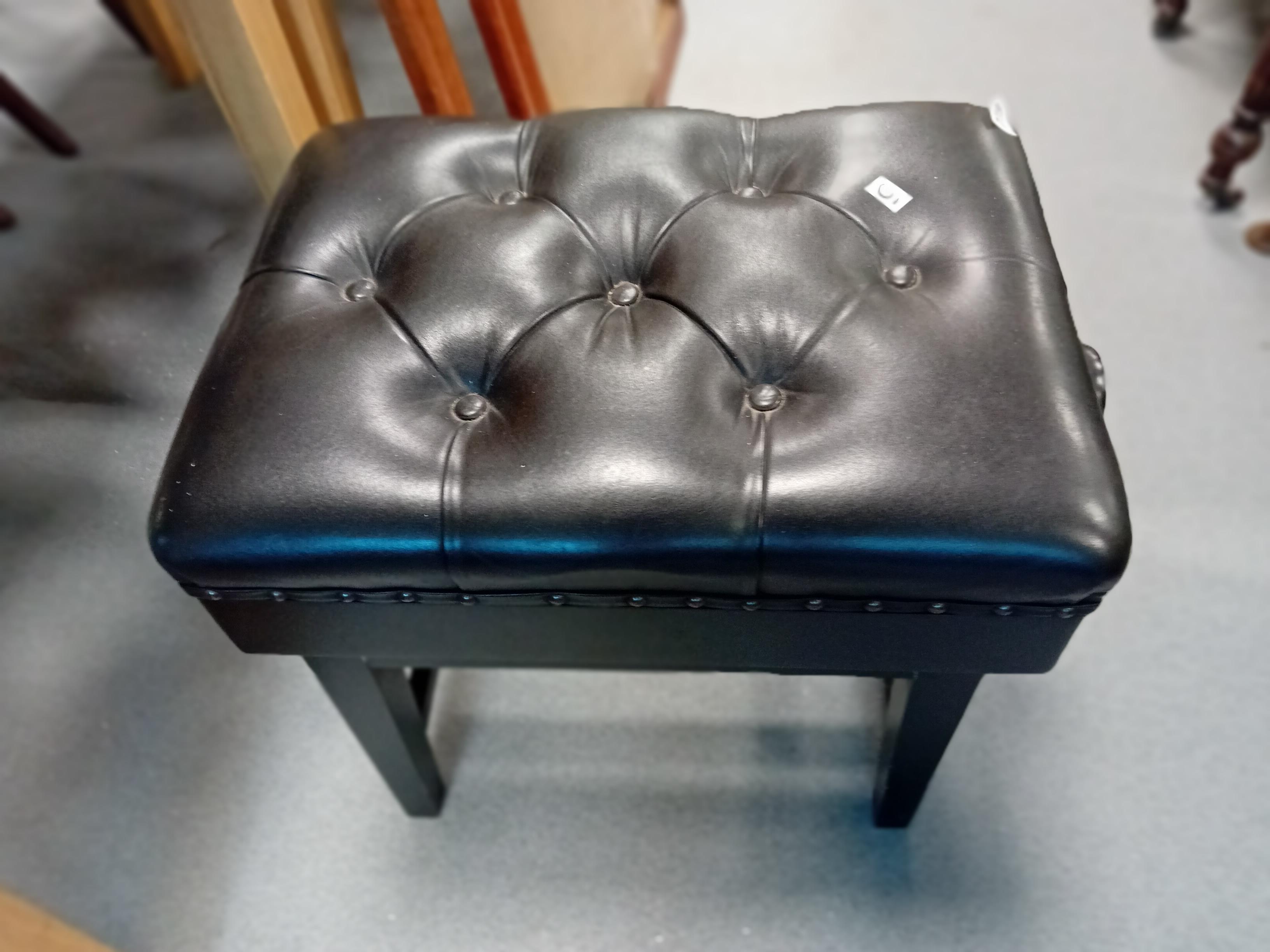 MODERN PADDED LEATHER ADJUSTABLE STOOL