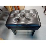 MODERN PADDED LEATHER ADJUSTABLE STOOL