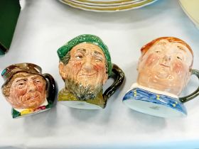 3 DOULTON MINITURE TOBY JUGS